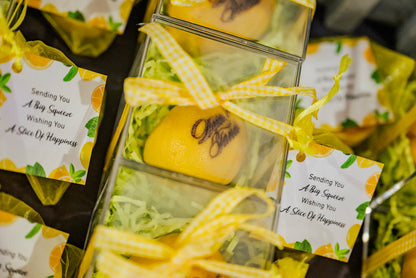 Boxes Customized With a lemon.