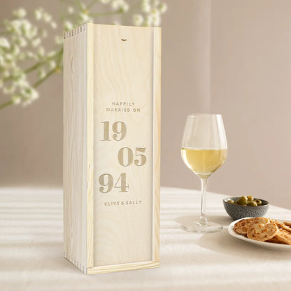 Personalized Wooden Christmas Wine Box